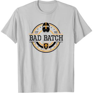 imageStar Wars The Bad Batch CF 99 Badge TShirtSilver Grey