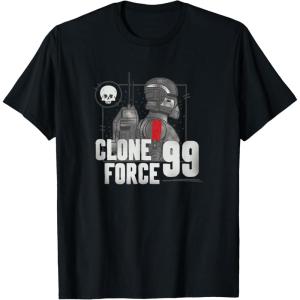 imageStar Wars The Bad Batch Clone Force 99 Box Up Logo TShirtBlack