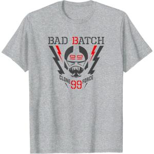 imageStar Wars The Bad Batch Clone Force 99 Logo C1 TShirtHeather Grey