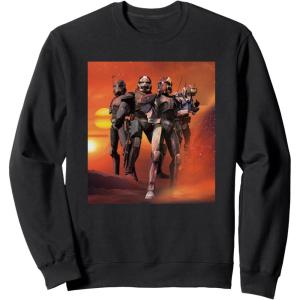 imageStar Wars The Bad Batch Hunter Wrecker Tech Crosshair Sunset SweatshirtBlack