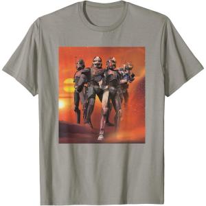 imageStar Wars The Bad Batch Hunter Wrecker Tech Crosshair Sunset TShirtSlate Grey