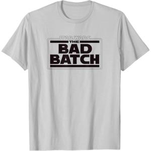 imageStar Wars The Bad Batch Logo V1 TShirtSilver Grey