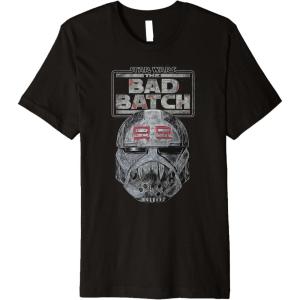 imageStar Wars The Bad Batch Wrecker Helmet Sketch Premium TShirtBlack