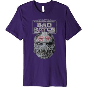 imageStar Wars The Bad Batch Wrecker Helmet Sketch Premium TShirtPurple
