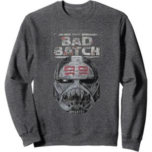 imageStar Wars The Bad Batch Wrecker Helmet Sketch SweatshirtDark Heather Grey