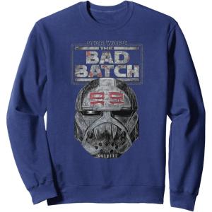 imageStar Wars The Bad Batch Wrecker Helmet Sketch SweatshirtNavy Blue