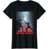 imageStar Wars Darth Vader Luke Skywalker Battle Silhouette TShirtBlack