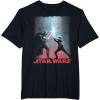 imageStar Wars Darth Vader Luke Skywalker Battle Silhouette TShirtBlack