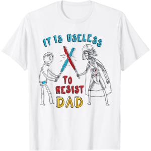 imageStar Wars Cute Darth Vader Luke Skywalker Dad TShirtWhite