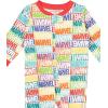 imageAmazon Essentials Disney  Marvel  Star Wars Unisex Babies and Toddlers SnugFit Cotton Footed Pajamas MultipacksMarvel Holiday Bricks