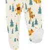 imageAmazon Essentials Disney  Marvel  Star Wars Unisex Babies and Toddlers SnugFit Cotton Footed Pajamas MultipacksPooh Holiday Forest  Sleep  Play