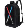 imageSTAR WARS Lucasfilm Backpack Black R2D2 18 Inch Air Mesh Padded BagLightsabers
