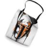 imageStar Wars Boba Fett Helmet Paint Drip White Tote Bag