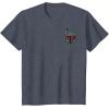 imageStar Wars Boba Fett Left Chest Graphic TShirt TShirtHeather Blue