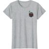imageStar Wars Boba Fett Left Chest Graphic TShirt TShirtHeather Grey