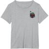 imageStar Wars Boba Fett Left Chest Graphic TShirt TShirtHeather Grey