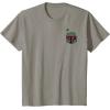 imageStar Wars Boba Fett Left Chest Graphic TShirt TShirtSlate Grey