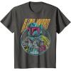 imageStar Wars Boba Fett Neon Blaster Vintage Disney TShirtAsphalt Grey