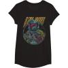 imageStar Wars Boba Fett Neon Blaster Vintage Disney TShirtBlack