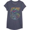 imageStar Wars Boba Fett Neon Blaster Vintage Disney TShirtHeather Blue