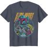 imageStar Wars Boba Fett Neon Blaster Vintage Disney TShirtHeather Blue