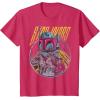 imageStar Wars Boba Fett Neon Blaster Vintage Disney TShirtRed Heather