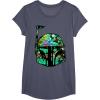 imageStar Wars Classic Hawaiian Print Boba Fett Helmet TShirt C1 TShirtHeather Blue