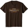 imageStar Wars Skeleton Crew Distressed Metal Title Logo TShirtBrown