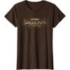 imageStar Wars Skeleton Crew Distressed Metal Title Logo TShirtBrown