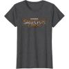 imageStar Wars Skeleton Crew Distressed Metal Title Logo TShirtDark Heather Grey