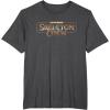 imageStar Wars Skeleton Crew Distressed Metal Title Logo TShirtDark Heather Grey
