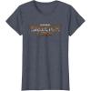 imageStar Wars Skeleton Crew Distressed Metal Title Logo TShirtHeather Blue