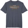 imageStar Wars Skeleton Crew Distressed Metal Title Logo TShirtHeather Blue
