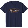imageStar Wars Skeleton Crew Distressed Metal Title Logo TShirtNavy Blue