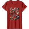 imageStar Wars Skeleton Crew Vintage Character Patches TShirtCranberry Red