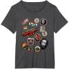 imageStar Wars Skeleton Crew Vintage Character Patches TShirtDark Heather Grey