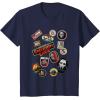 imageStar Wars Skeleton Crew Vintage Character Patches TShirtNavy Blue