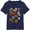 imageStar Wars Skeleton Crew Vintage Character Patches TShirtNavy Blue
