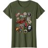 imageStar Wars Skeleton Crew Vintage Character Patches TShirtOlive Green