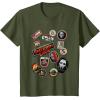 imageStar Wars Skeleton Crew Vintage Character Patches TShirtOlive Green