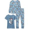 imageAmazon Essentials Disney  Marvel  Star Wars Unisex Kids SnugFit Cotton PajamasNightmare Santa Jack