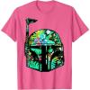 imageStar Wars Classic Hawaiian Print Boba Fett Helmet TShirt C1 TShirtPink Heather