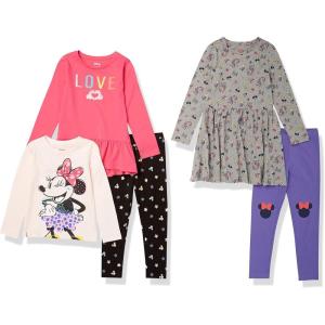 imageAmazon Essentials Disney  Marvel  Star Wars  Frozen  Princess Girls and Toddlers MixandMatch Outfit Sets MultipacksLoveMinnieUnicorn