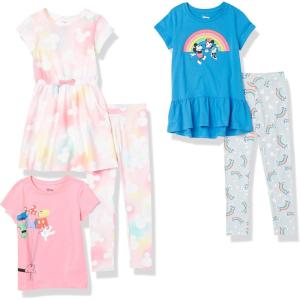 imageAmazon Essentials Disney  Marvel  Star Wars  Frozen  Princess Girls and Toddlers MixandMatch Outfit Sets MultipacksMickey Rainbows