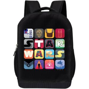 imageSTAR WARS Lucasfilm Backpack Black R2D2 18 Inch Air Mesh Padded BagLogo 4