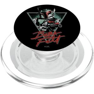 imageStar Wars Boba Fett Blaster Triangle Portrait PopSockets MagSafe PopGrip for iPhoneMagSafe