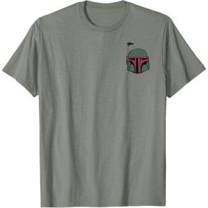 imageStar Wars Boba Fett Left Chest Graphic TShirt TShirtOlive Heather