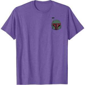 imageStar Wars Boba Fett Left Chest Graphic TShirt TShirtPurple Heather