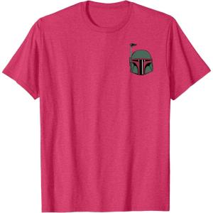 imageStar Wars Boba Fett Left Chest Graphic TShirt TShirtRed Heather