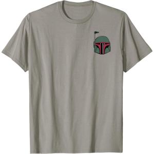 imageStar Wars Boba Fett Left Chest Graphic TShirt TShirtSlate Grey